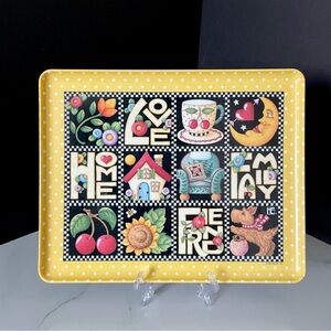 Yellow Vintage Melamine Tray by Mary Engelbreit